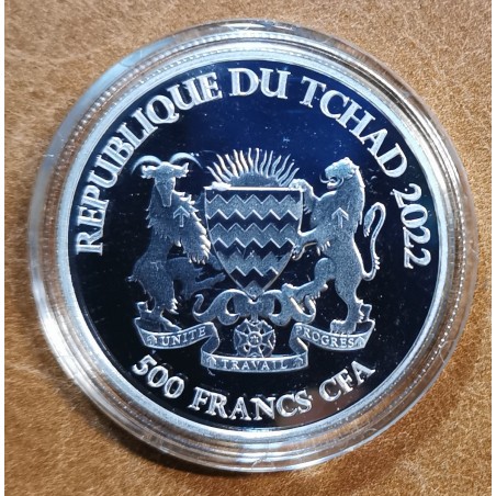 eurocoin eurocoins 5000 francs Chad 2022 - Mandala Rooster (1 oz. Ag)