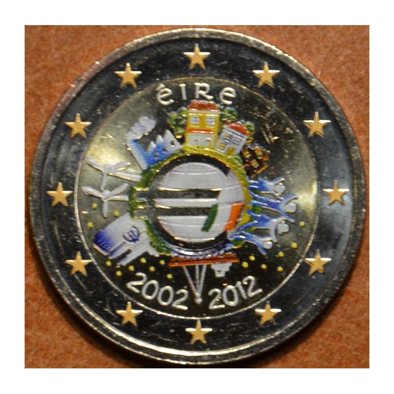 eurocoin eurocoins 2 Euro Ireland 2012 - Ten years of Euro (colored...