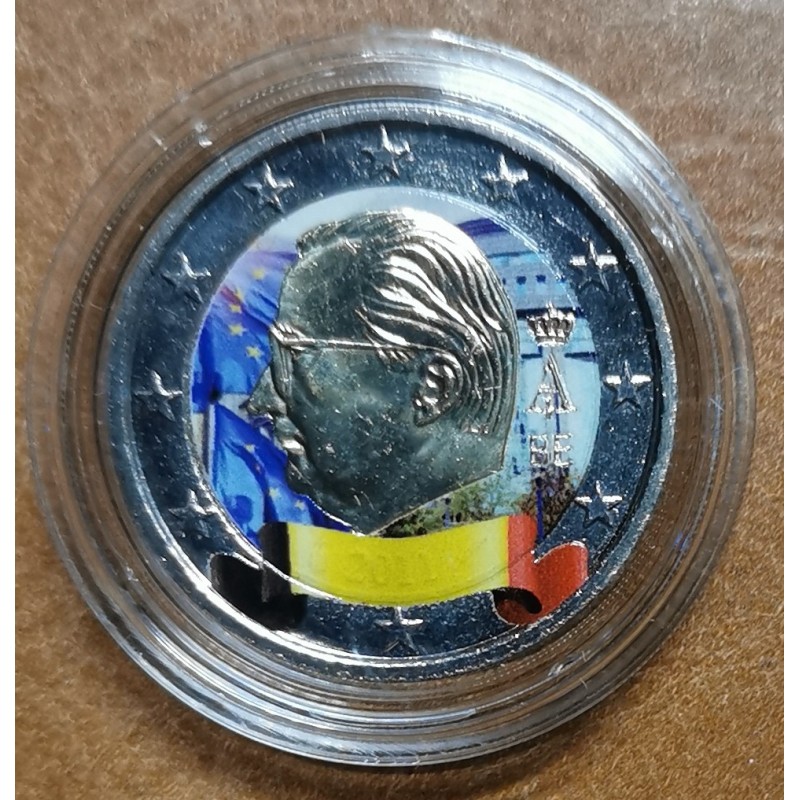 euroerme érme 2 Euro Belgium 2011 (színezett UNC)