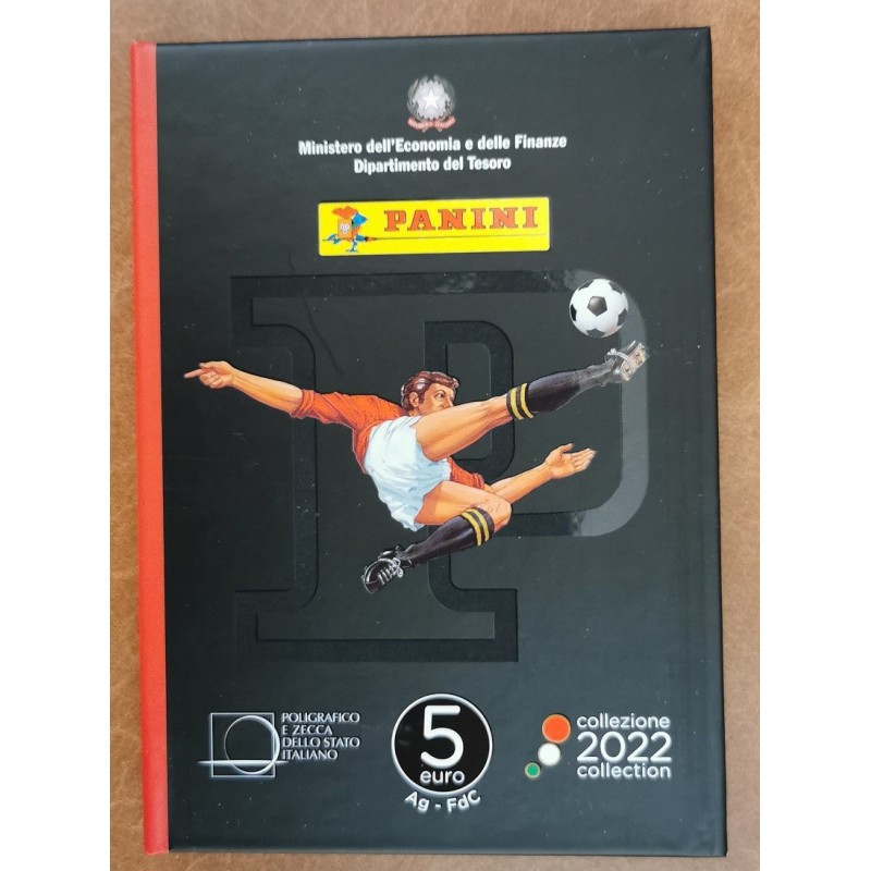 euroerme érme 5 Euro Olaszország 2022 - Panini piros (Proof)