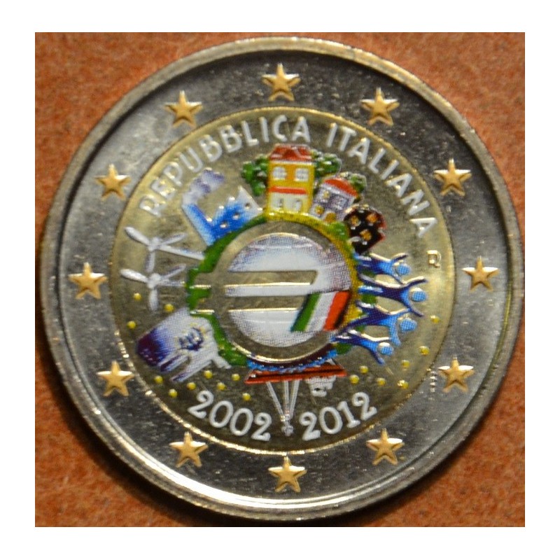 euroerme érme 2 Euro Olaszország 2012 - Az Euro 10. évfordulója (sz...