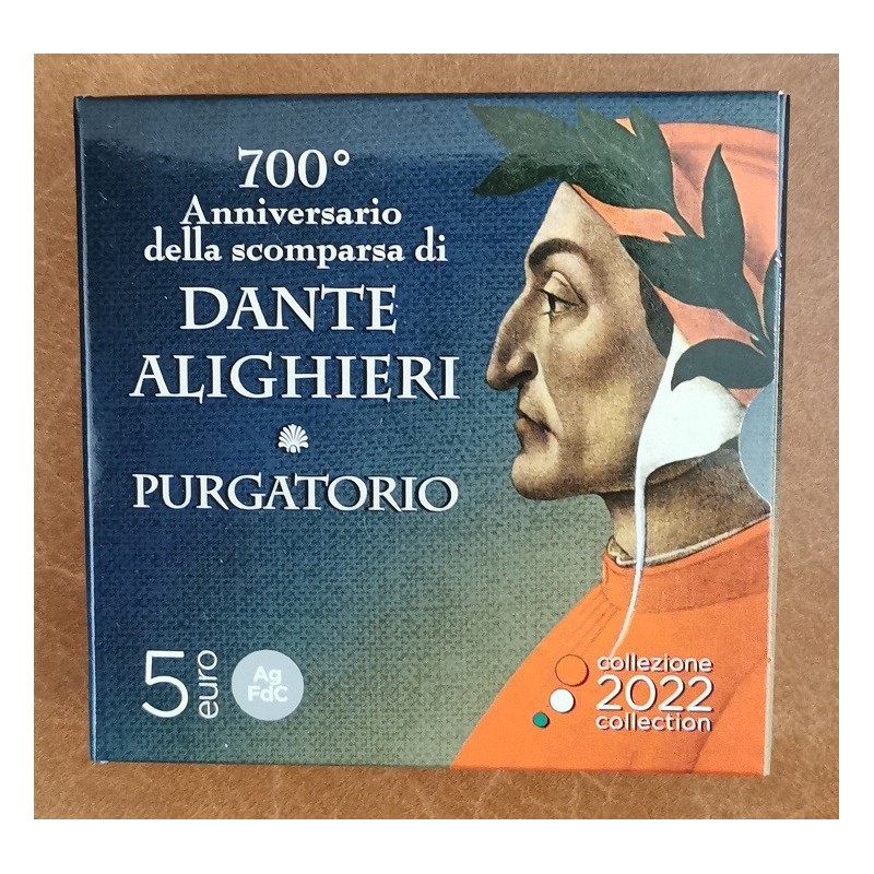 eurocoin eurocoins 5 Euro Italy 2022 - Dante purgatorio (BU)