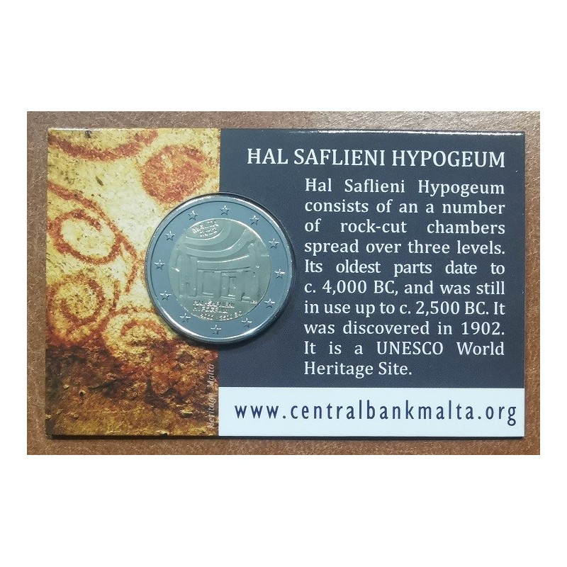 Euromince mince 2 Euro Malta 2022 - Ħal-Saflieni Hypogeum (BU karta)