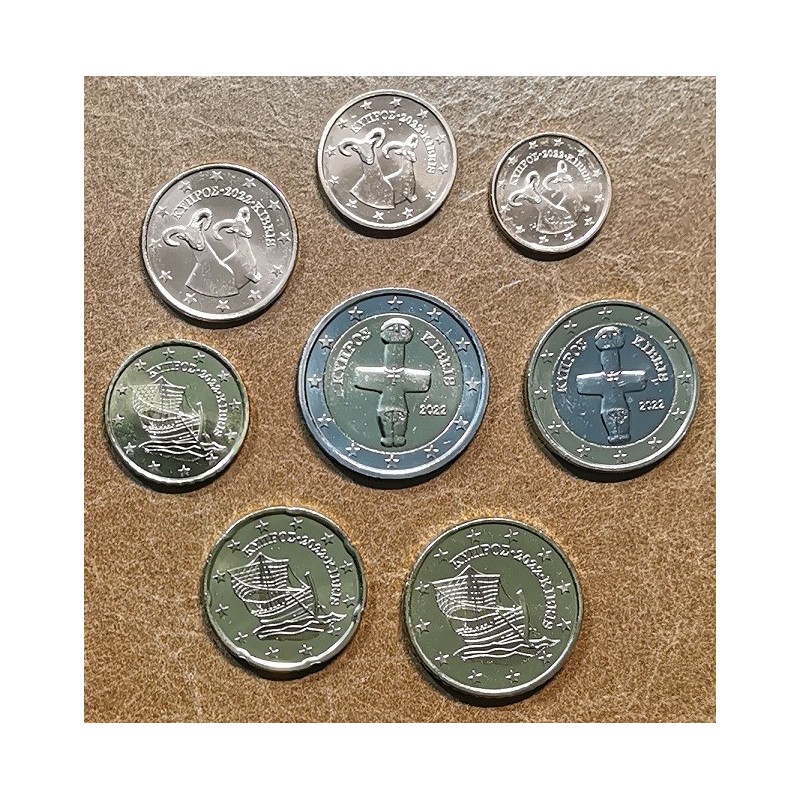 eurocoin eurocoins Set of 8 eurocoins Cyprus 2022 (UNC)