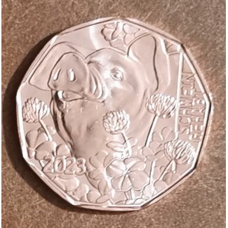 Euromince mince 5 Euro Rakúsko 2023 - Šťastné prasiatko (UNC)