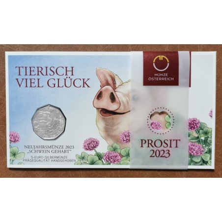 Euromince mince 5 Euro Rakúsko 2023 - Šťastné prasiatko (BU)