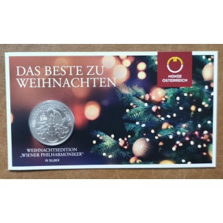 euroerme érme 1,50 Euro Ausztria 2022 Philharmonic 1oz Karácsonyi v...