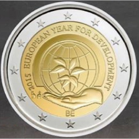 Euromince mince 2 Euro Belgicko 2015 - Európsky rok rozvoja - franc...