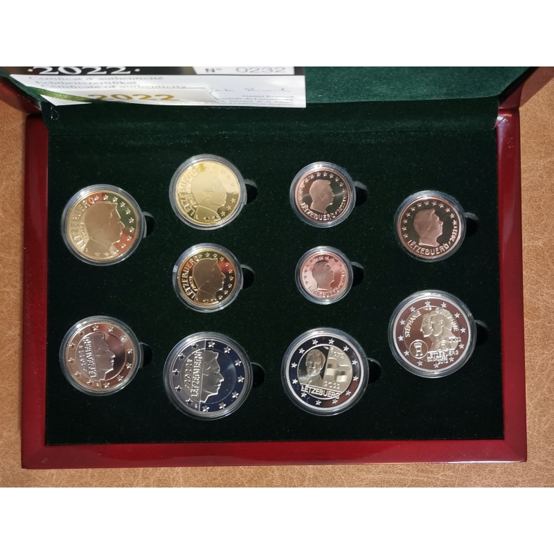 eurocoin eurocoins Luxembourg 2022 set of 10 Euro coins (Proof)