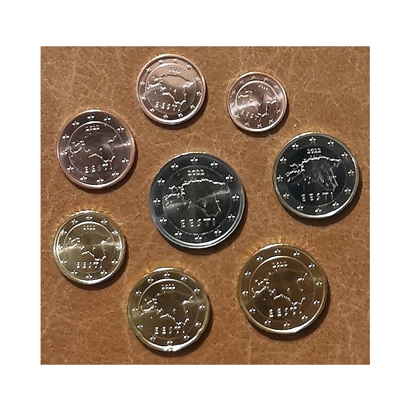 eurocoin eurocoins Estonia 2022 set of 8 eurocoins (UNC)