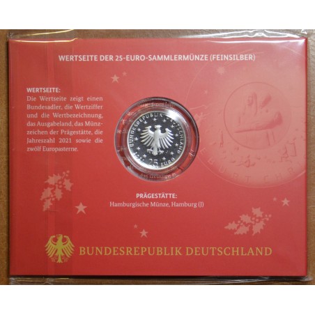 Euromince mince 25 Euro Nemecko 2021 - Narodenie Krista (Proof)