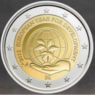 euroerme érme 2 Euro Belgium 2015 - A fejlesztés európai éve (UNC)