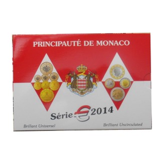Monaco 2014 set of 8 coins (BU)