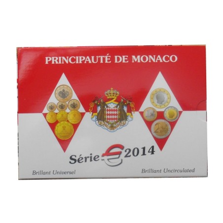 eurocoin eurocoins Monaco 2014 set of 8 coins (BU)