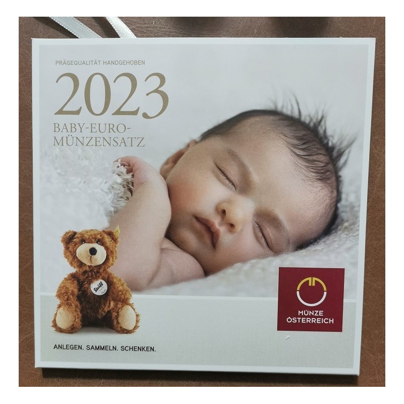 eurocoin eurocoins Austria 2023 set of 8 coins baby (BU)