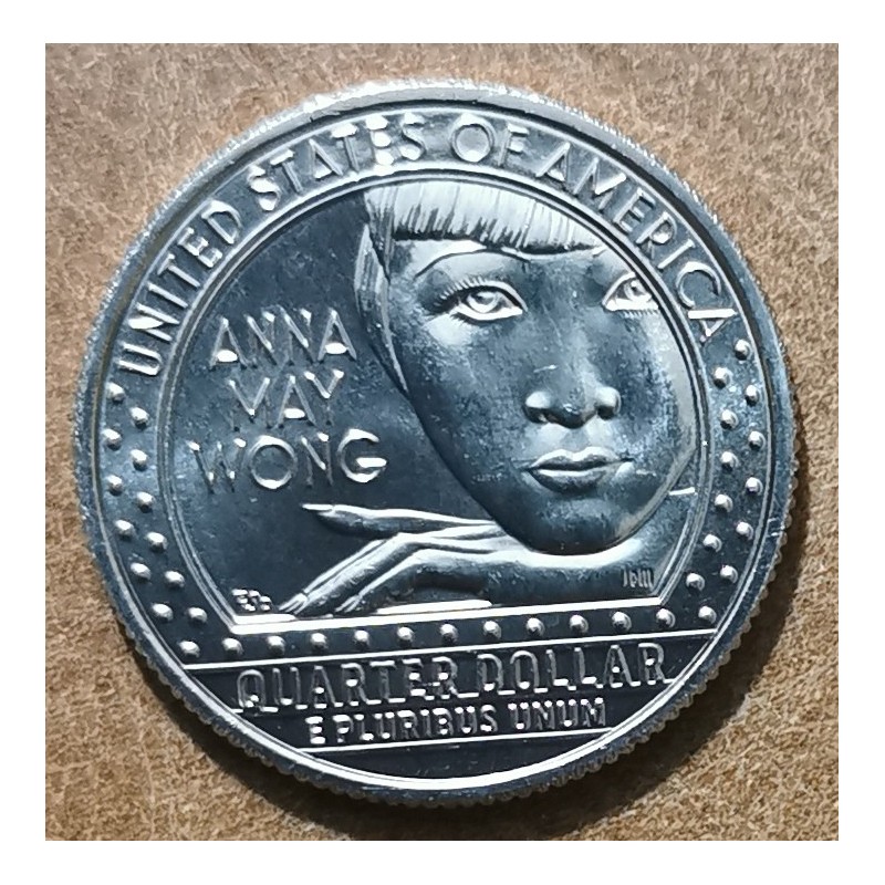 eurocoin eurocoins 25 cent USA 2022 Anna May Wong \\"D\\" (UNC)
