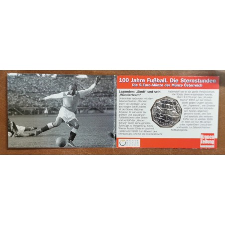 Euromince mince 5 Euro Rakúsko 2004 - 100 rokov futbalu v1 (UNC)