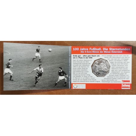 euroerme érme 5 Euro Ausztria 2004 - A foci 100 éve v2 (UNC)