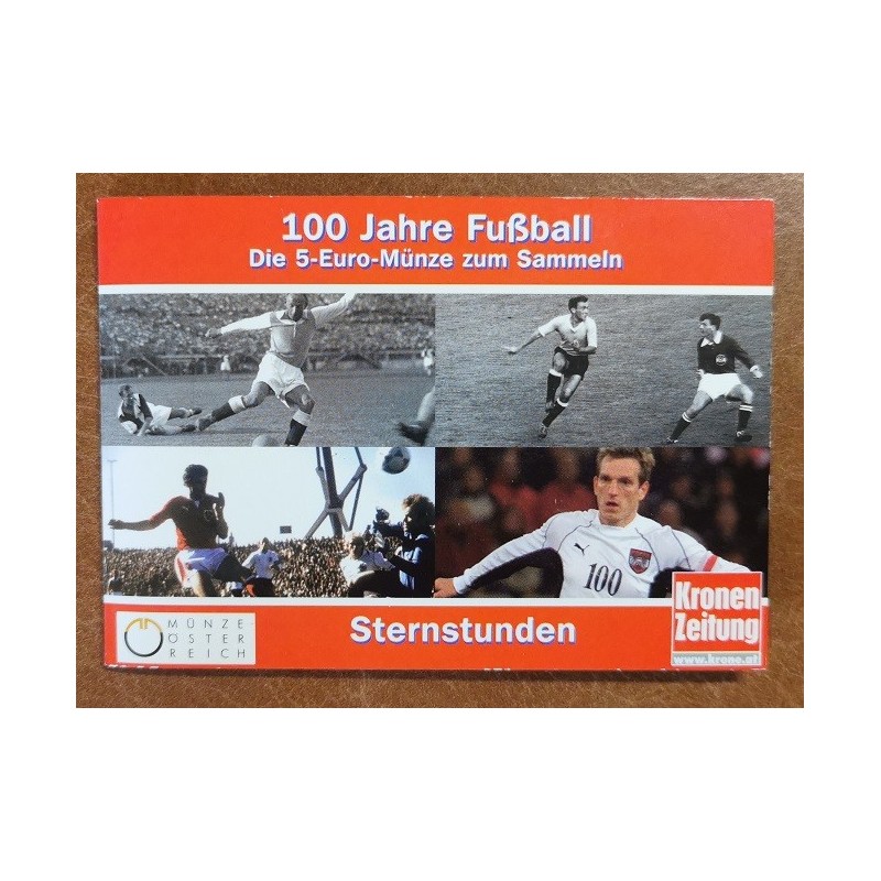 euroerme érme 5 Euro Ausztria 2004 - A foci 100 éve v3 (UNC)