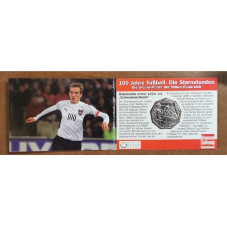 Euromince mince 5 Euro Rakúsko 2004 - 100 rokov futbalu v4 (UNC)