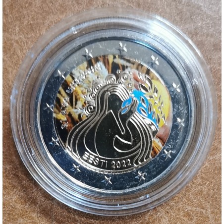 Euromince mince 2 Euro Estónsko 2022 - Ukrajina a sloboda (farebná ...
