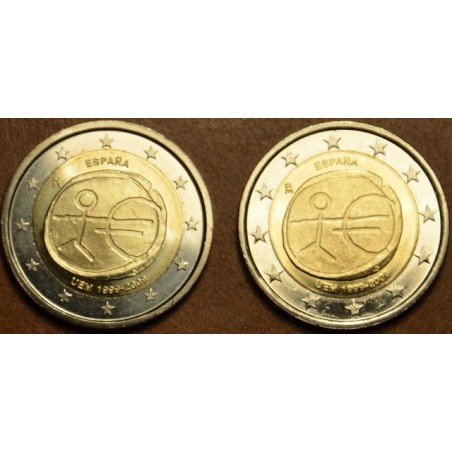 euroerme érme 2 Euro Spanyolország 2009 - 10 éves az Európai Monetá...