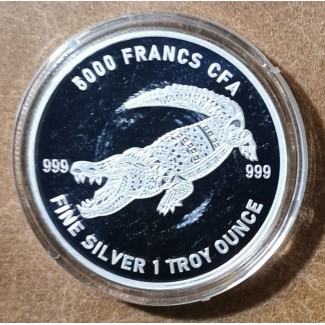 5000 francs Chad 2023 - Mandala Crocodile (1 oz. Ag)