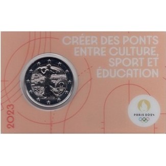 Euromince mince 2 Euro Francúzsko 2023 - Olympijské hry Paríž 2024 ...