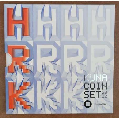 Euromince mince Chorvátsko 9 mincí 2022 posledná sada kún (BU)