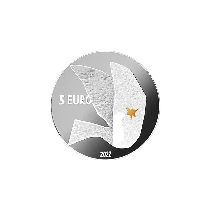 euroerme érme 5 Euro Lettország 2022 - Békét Ukrajnának (Proof)