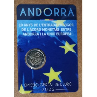 2 Euro Andorra 2022 - 10 years of Andorra - EU currency agreement (BU)