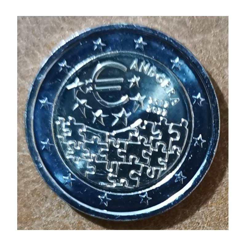 Euromince mince 2 Euro Andorra 2022 - 10. výročie nadobudnutia plat...