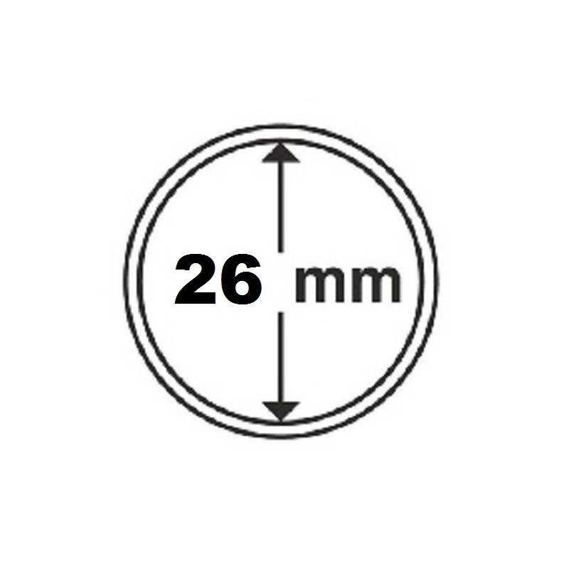 euroerme érme 26 mm Leuchtturm 100 kapszula 2 Eurós érmékre