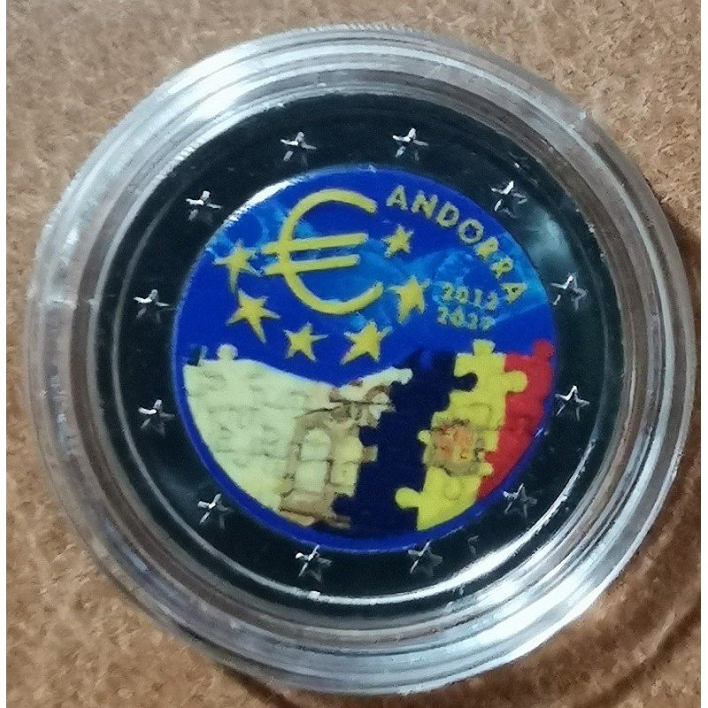 Euromince mince 2 Euro Andorra 2022 - 10. výročie nadobudnutia plat...