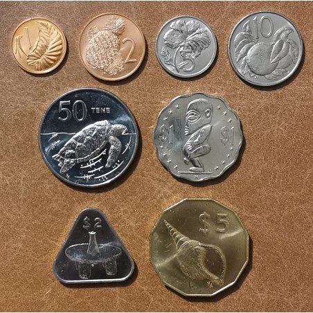 eurocoin eurocoins Cook Islands 8 mincí 1973-1975 (UNC)
