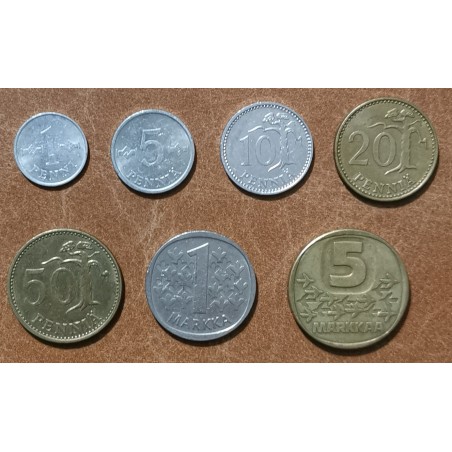 eurocoin eurocoins Finland set of 7 coins 1977-1988 (UNC)