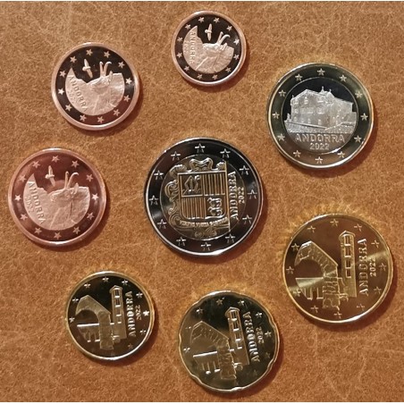 Euromince mince Sada 8 mincí Andorra 2022 (UNC)