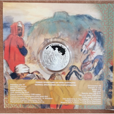 eurocoin eurocoins 5 Euro Greece 2022 - 200 Years from the Chios Ma...