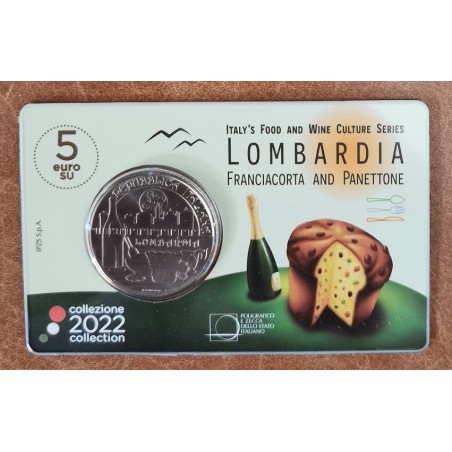 Euromince mince 5 Euro Taliansko 2022 - Lombardia: Franciacorta a P...