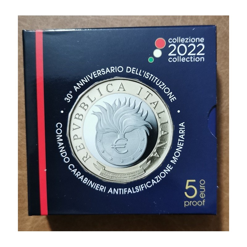 Euromince mince 5 Euro Taliansko 2022 - 200 rokov proti falšovaniu ...