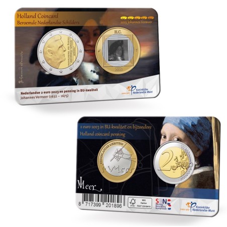 euroerme érme 2 Euro Hollandia 2023 - Holland coin fair - Vermeer (BU)