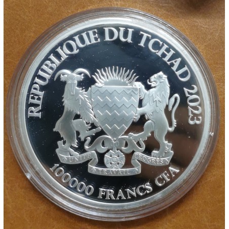 eurocoin eurocoins 100.000 francs Tchad 2023 - Bull and bear (1 kg Ag)