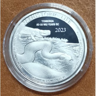 Euromince mince 20 frankov Kongo 2023 - Titanoboa (1 oz. Ag)