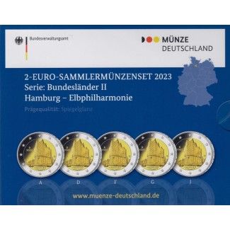 2 Euro Germany 2023 "ADFGJ"  - Hamburg (Proof)