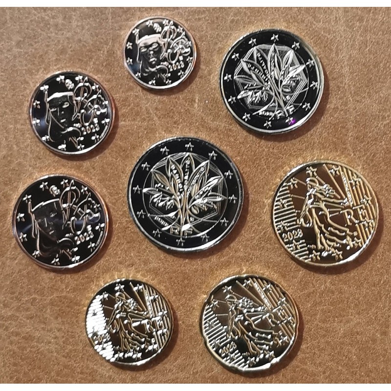 eurocoin eurocoins France 2023 set of 8 eurocoins (UNC)