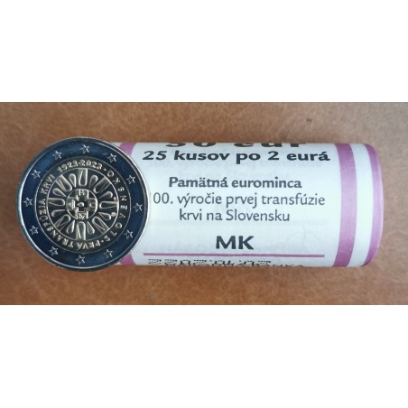 eurocoin eurocoins 2 Euro Slovakia 2023 - The first blood transfusi...