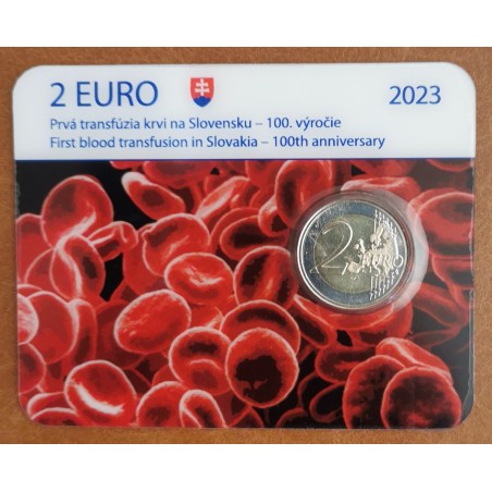 Euromince mince 2 Euro Slovensko 2023 - Prvá transfúzia krvi na Slo...