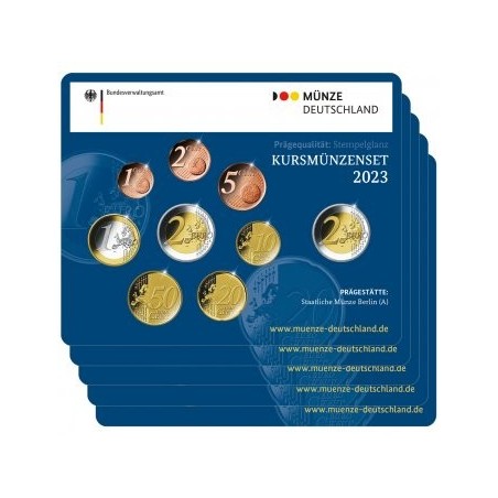 Euromince mince Nemecko 2023 \\"A\\" sada 9 mincí (BU)