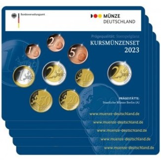 Euromince mince Nemecko 2023 \\"D\\" sada 9 mincí (BU)