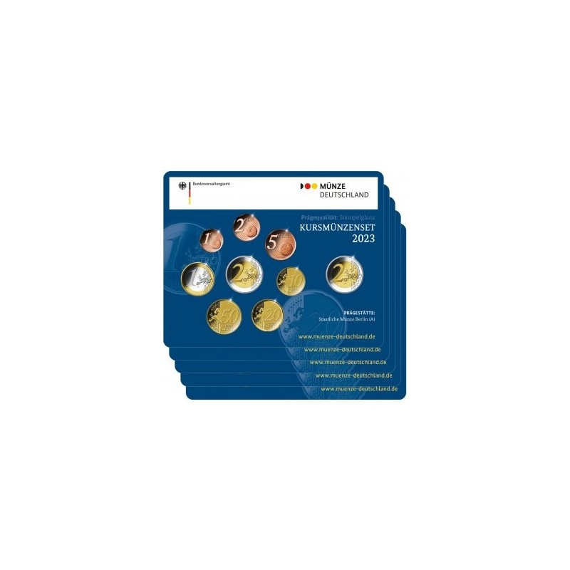 eurocoin eurocoins Germany 2023 \\"D\\" set of 9 coins (BU)
